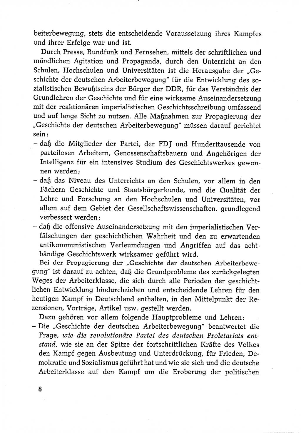 Dokumente der Sozialistischen Einheitspartei Deutschlands (SED) [Deutsche Demokratische Republik (DDR)] 1966-1967, Seite 8 (Dok. SED DDR 1966-1967, S. 8)