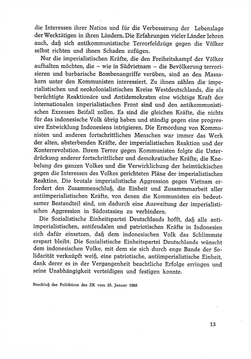 Dokumente der Sozialistischen Einheitspartei Deutschlands (SED) [Deutsche Demokratische Republik (DDR)] 1966-1967, Seite 13 (Dok. SED DDR 1966-1967, S. 13)