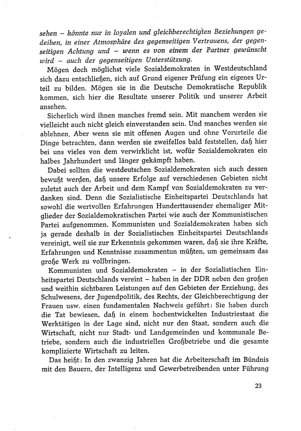 Dokumente der Sozialistischen Einheitspartei Deutschlands (SED) [Deutsche Demokratische Republik (DDR)] 1966-1967, Seite 23 (Dok. SED DDR 1966-1967, S. 23)