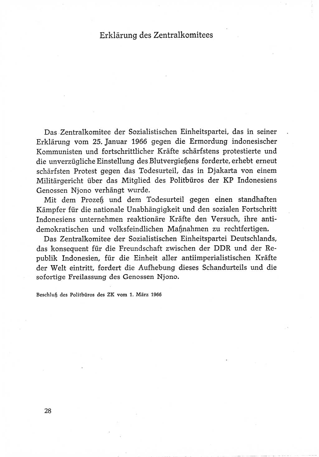 Dokumente der Sozialistischen Einheitspartei Deutschlands (SED) [Deutsche Demokratische Republik (DDR)] 1966-1967, Seite 28 (Dok. SED DDR 1966-1967, S. 28)