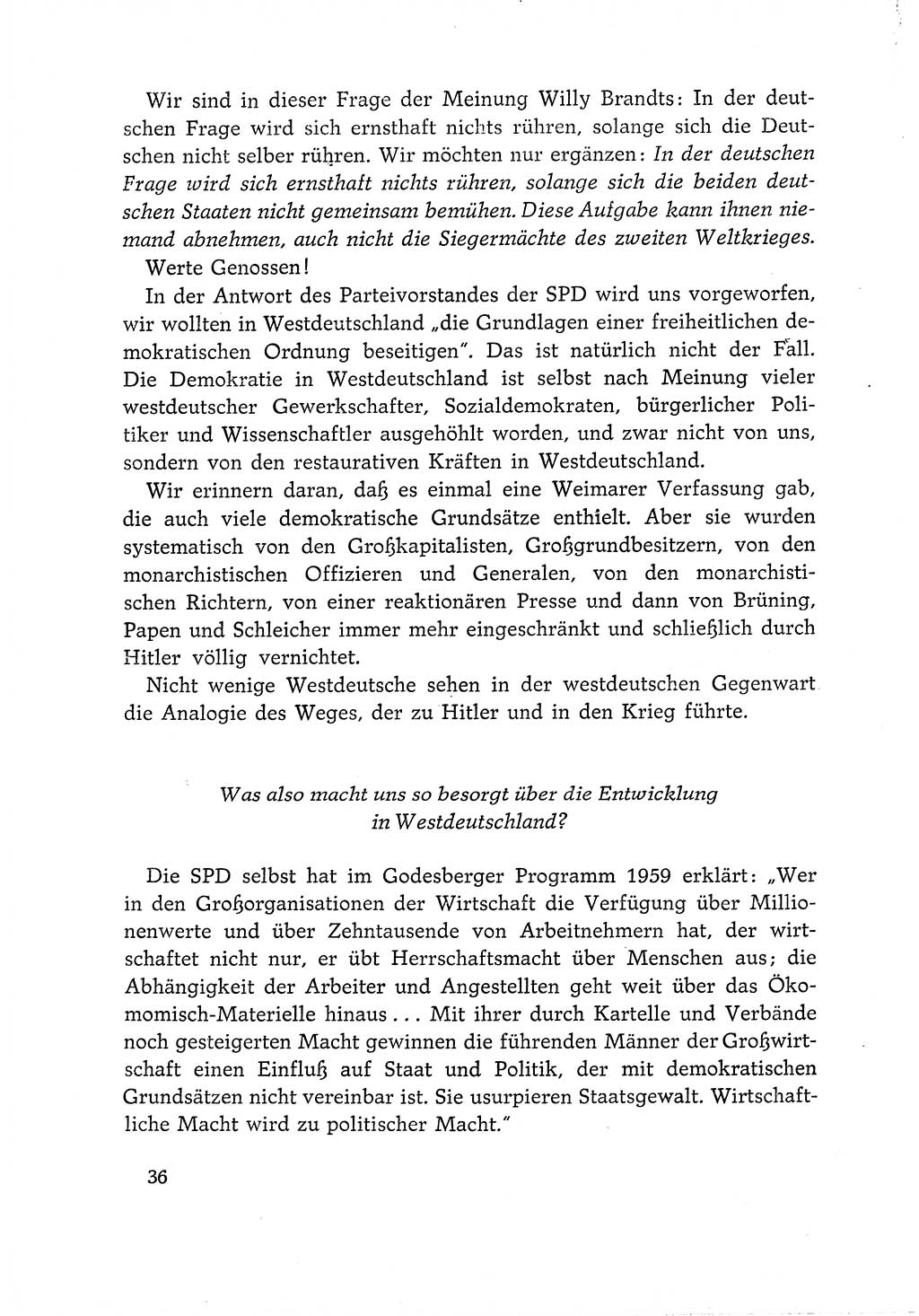 Dokumente der Sozialistischen Einheitspartei Deutschlands (SED) [Deutsche Demokratische Republik (DDR)] 1966-1967, Seite 36 (Dok. SED DDR 1966-1967, S. 36)