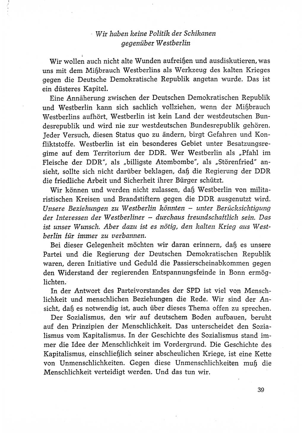 Dokumente der Sozialistischen Einheitspartei Deutschlands (SED) [Deutsche Demokratische Republik (DDR)] 1966-1967, Seite 39 (Dok. SED DDR 1966-1967, S. 39)