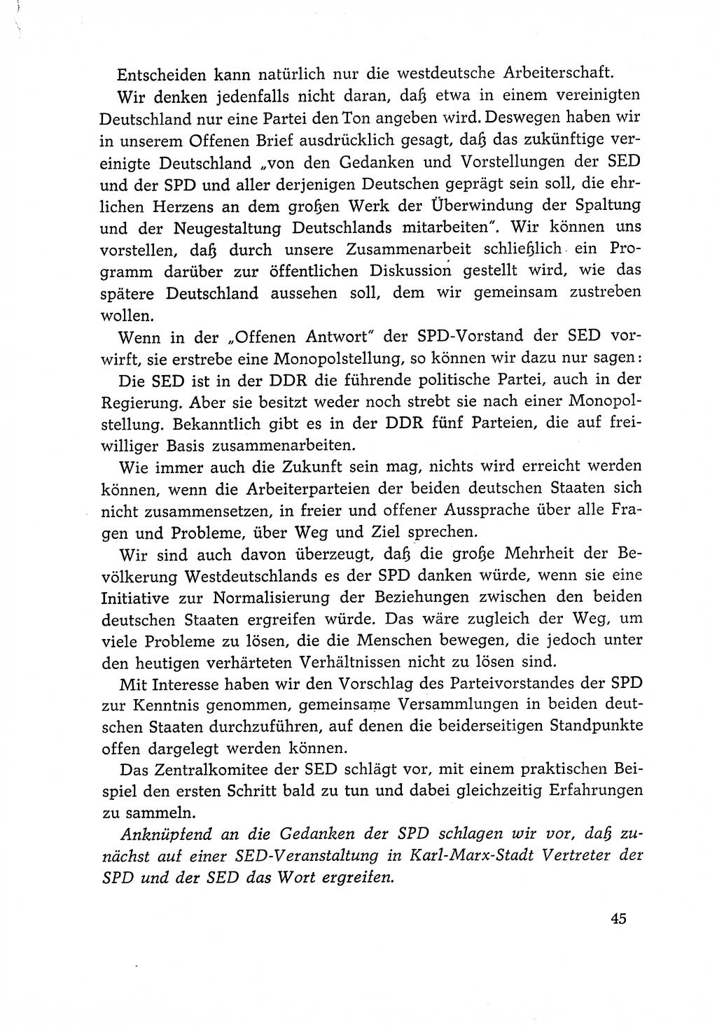 Dokumente der Sozialistischen Einheitspartei Deutschlands (SED) [Deutsche Demokratische Republik (DDR)] 1966-1967, Seite 45 (Dok. SED DDR 1966-1967, S. 45)