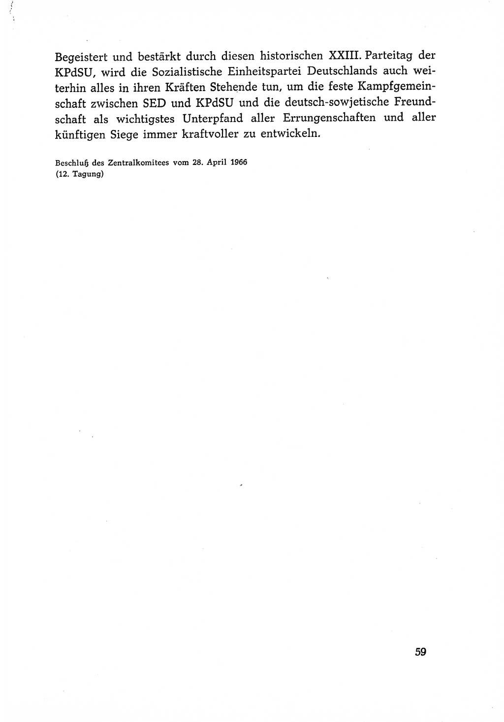 Dokumente der Sozialistischen Einheitspartei Deutschlands (SED) [Deutsche Demokratische Republik (DDR)] 1966-1967, Seite 59 (Dok. SED DDR 1966-1967, S. 59)