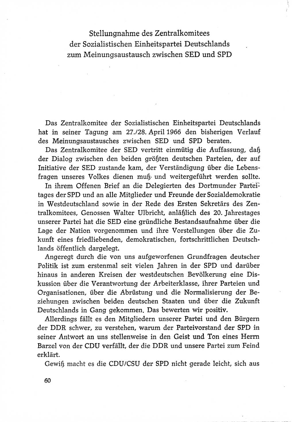 Dokumente der Sozialistischen Einheitspartei Deutschlands (SED) [Deutsche Demokratische Republik (DDR)] 1966-1967, Seite 60 (Dok. SED DDR 1966-1967, S. 60)
