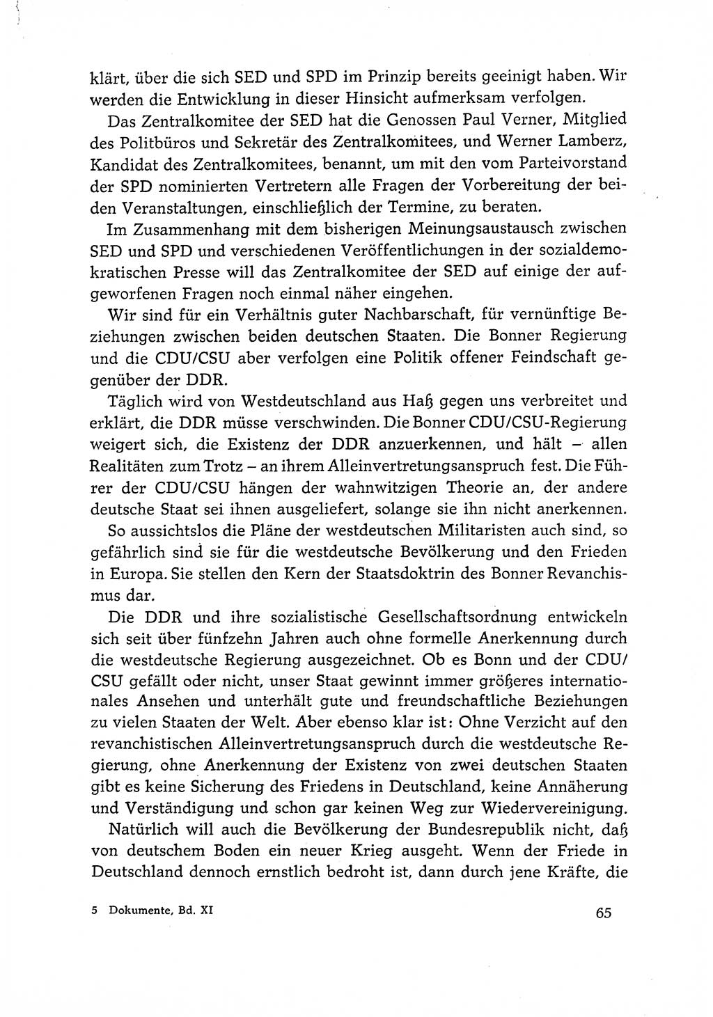 Dokumente der Sozialistischen Einheitspartei Deutschlands (SED) [Deutsche Demokratische Republik (DDR)] 1966-1967, Seite 65 (Dok. SED DDR 1966-1967, S. 65)