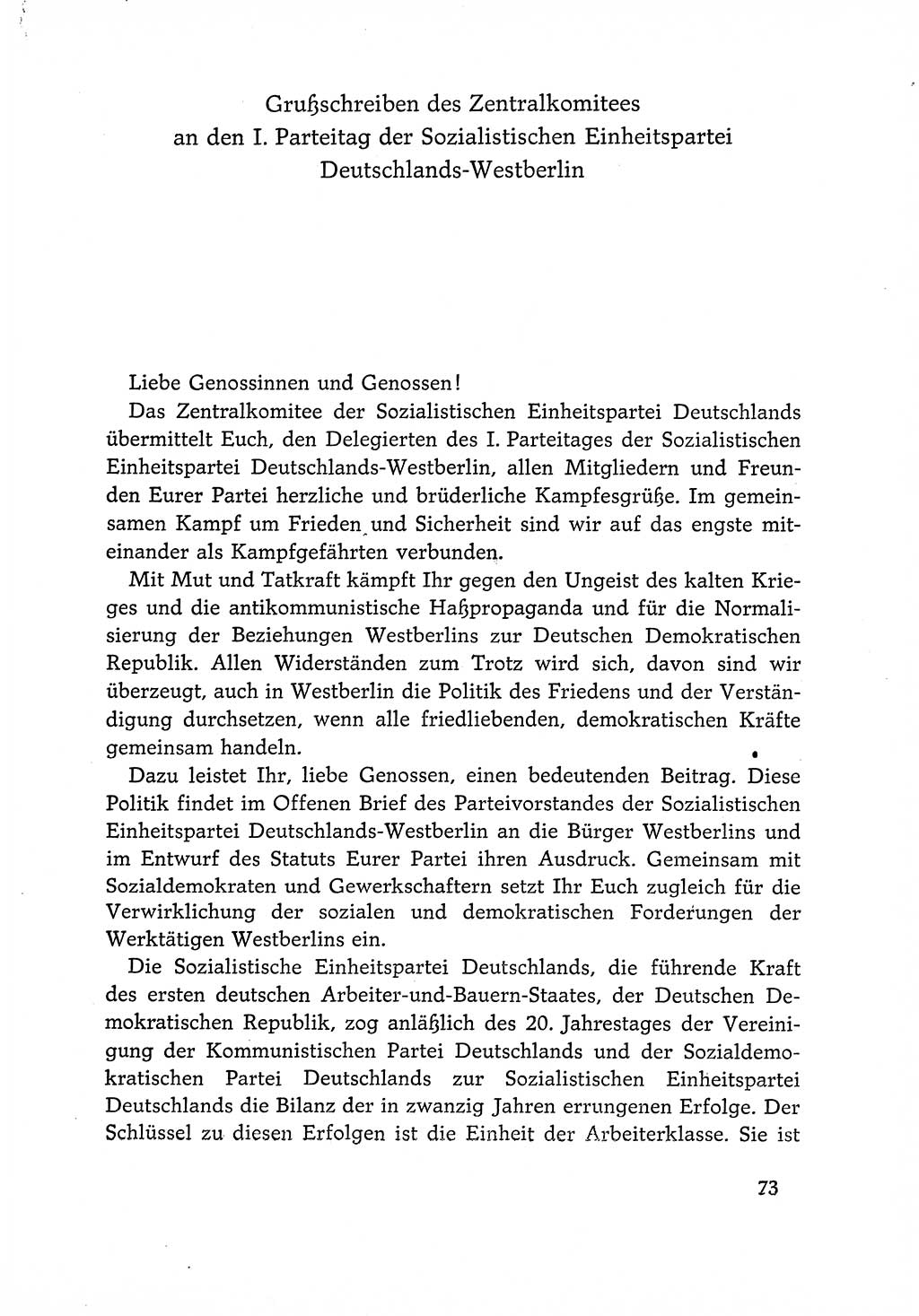 Dokumente der Sozialistischen Einheitspartei Deutschlands (SED) [Deutsche Demokratische Republik (DDR)] 1966-1967, Seite 73 (Dok. SED DDR 1966-1967, S. 73)