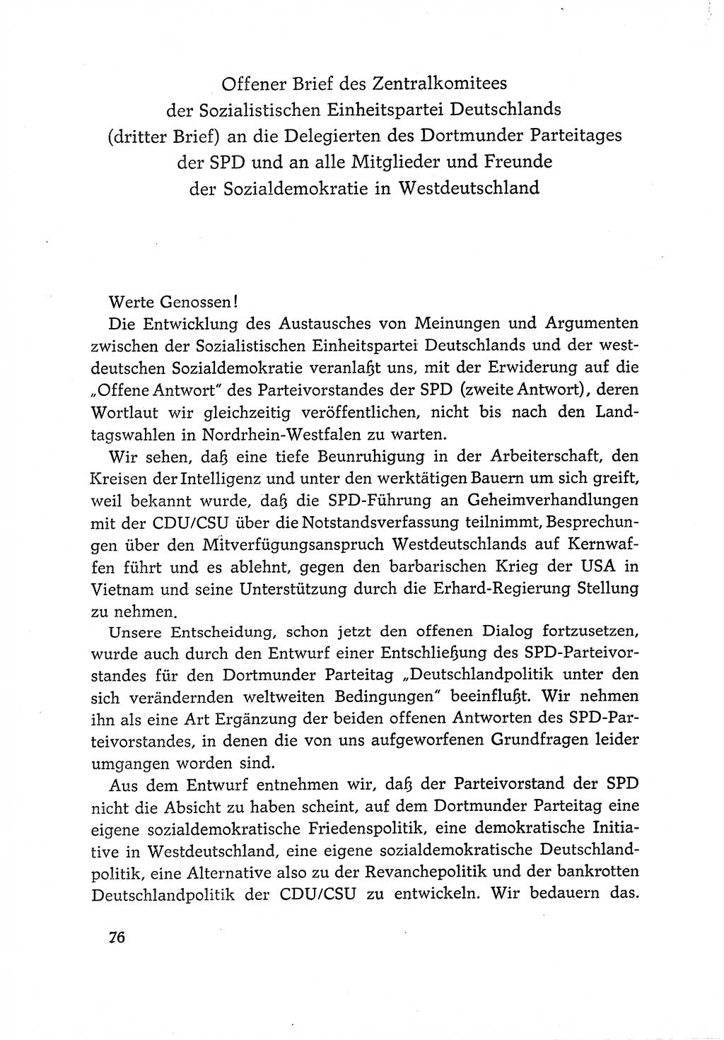 Dokumente der Sozialistischen Einheitspartei Deutschlands (SED) [Deutsche Demokratische Republik (DDR)] 1966-1967, Seite 76 (Dok. SED DDR 1966-1967, S. 76)