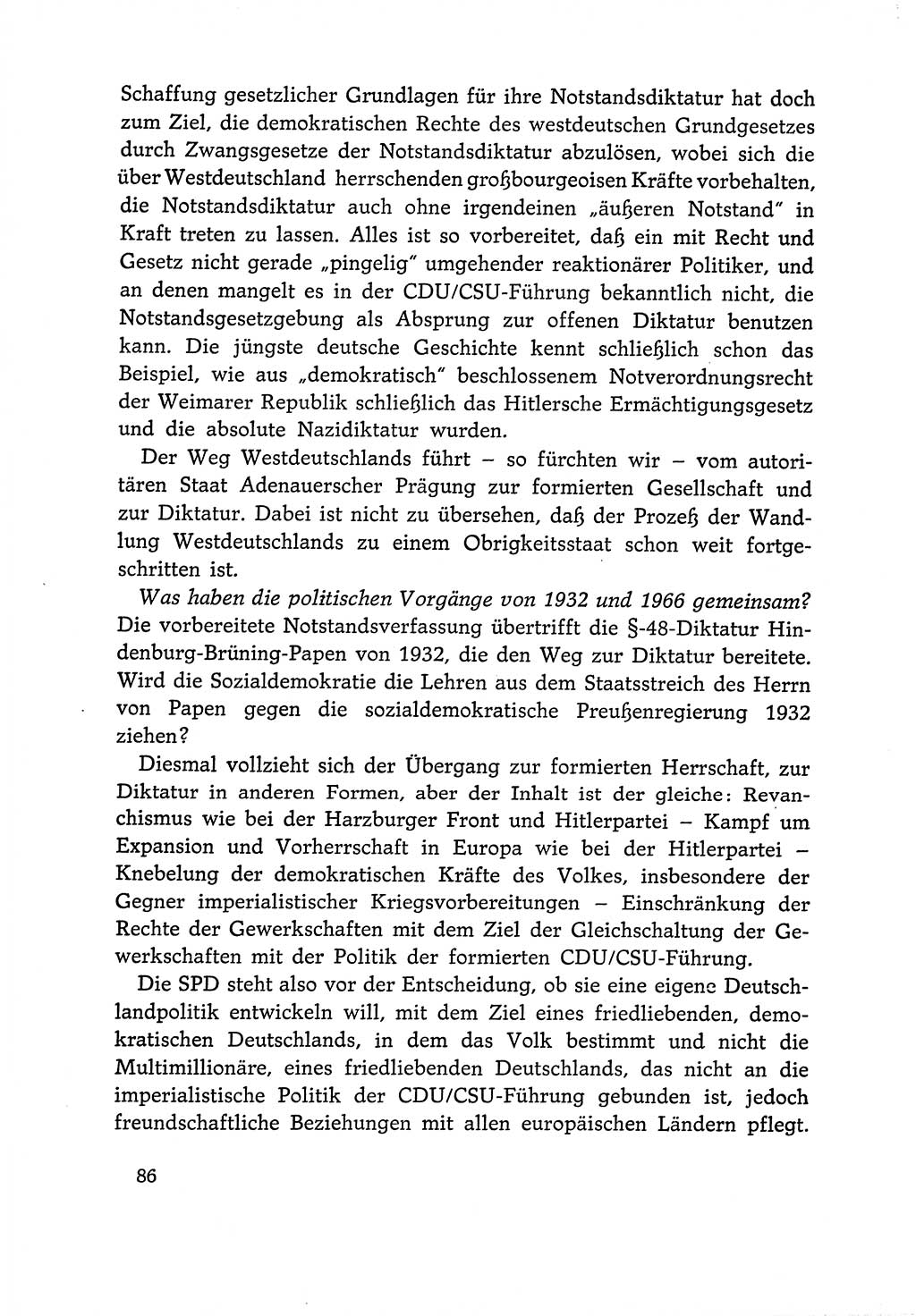 Dokumente der Sozialistischen Einheitspartei Deutschlands (SED) [Deutsche Demokratische Republik (DDR)] 1966-1967, Seite 86 (Dok. SED DDR 1966-1967, S. 86)
