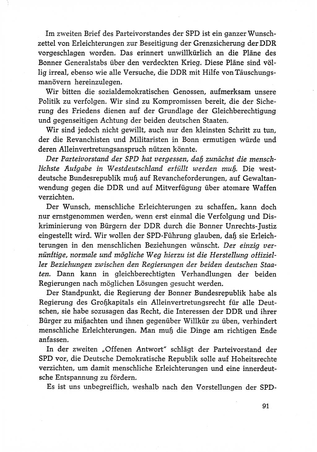 Dokumente der Sozialistischen Einheitspartei Deutschlands (SED) [Deutsche Demokratische Republik (DDR)] 1966-1967, Seite 91 (Dok. SED DDR 1966-1967, S. 91)