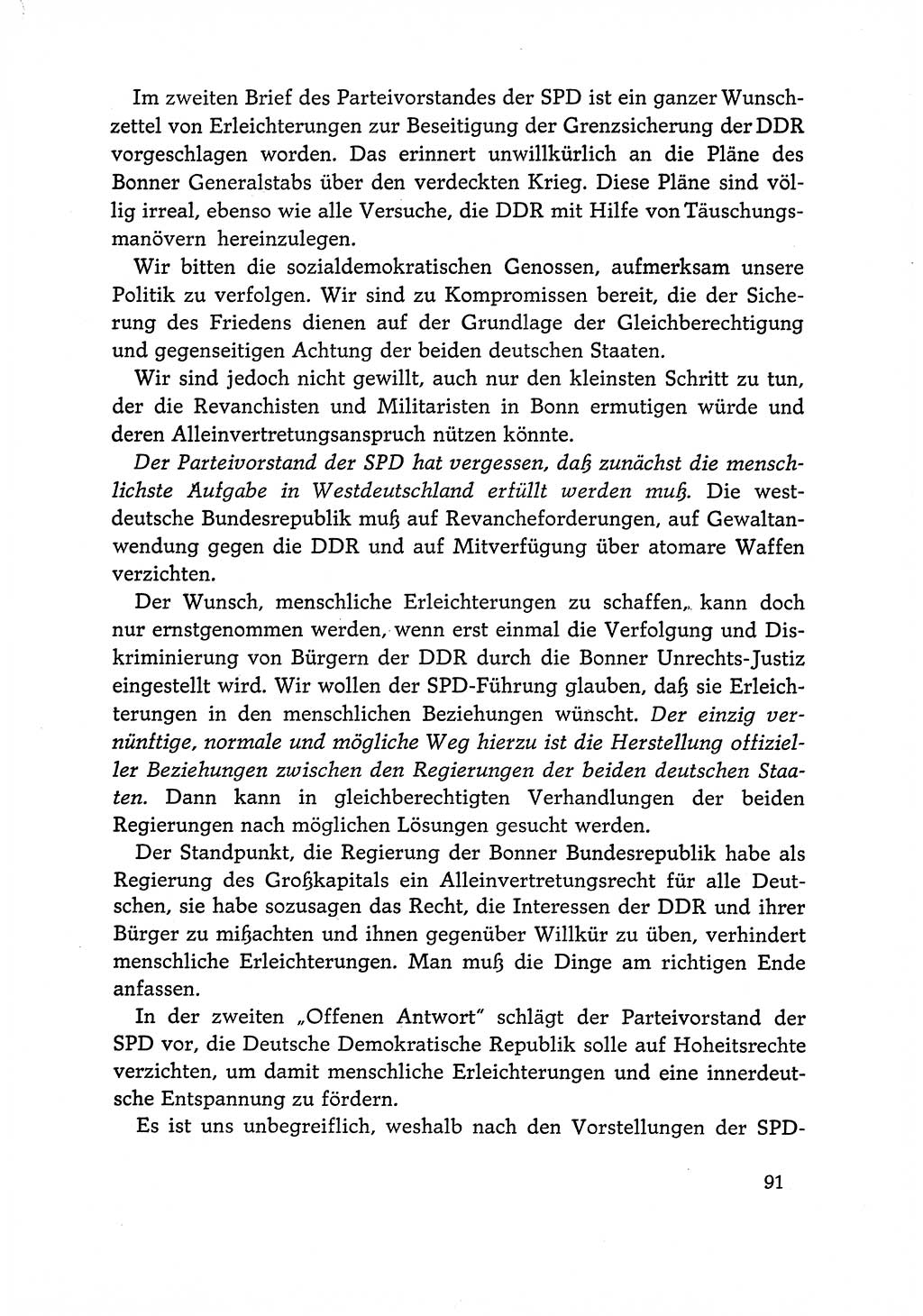 Dokumente der Sozialistischen Einheitspartei Deutschlands (SED) [Deutsche Demokratische Republik (DDR)] 1966-1967, Seite 91 (Dok. SED DDR 1966-1967, S. 91)