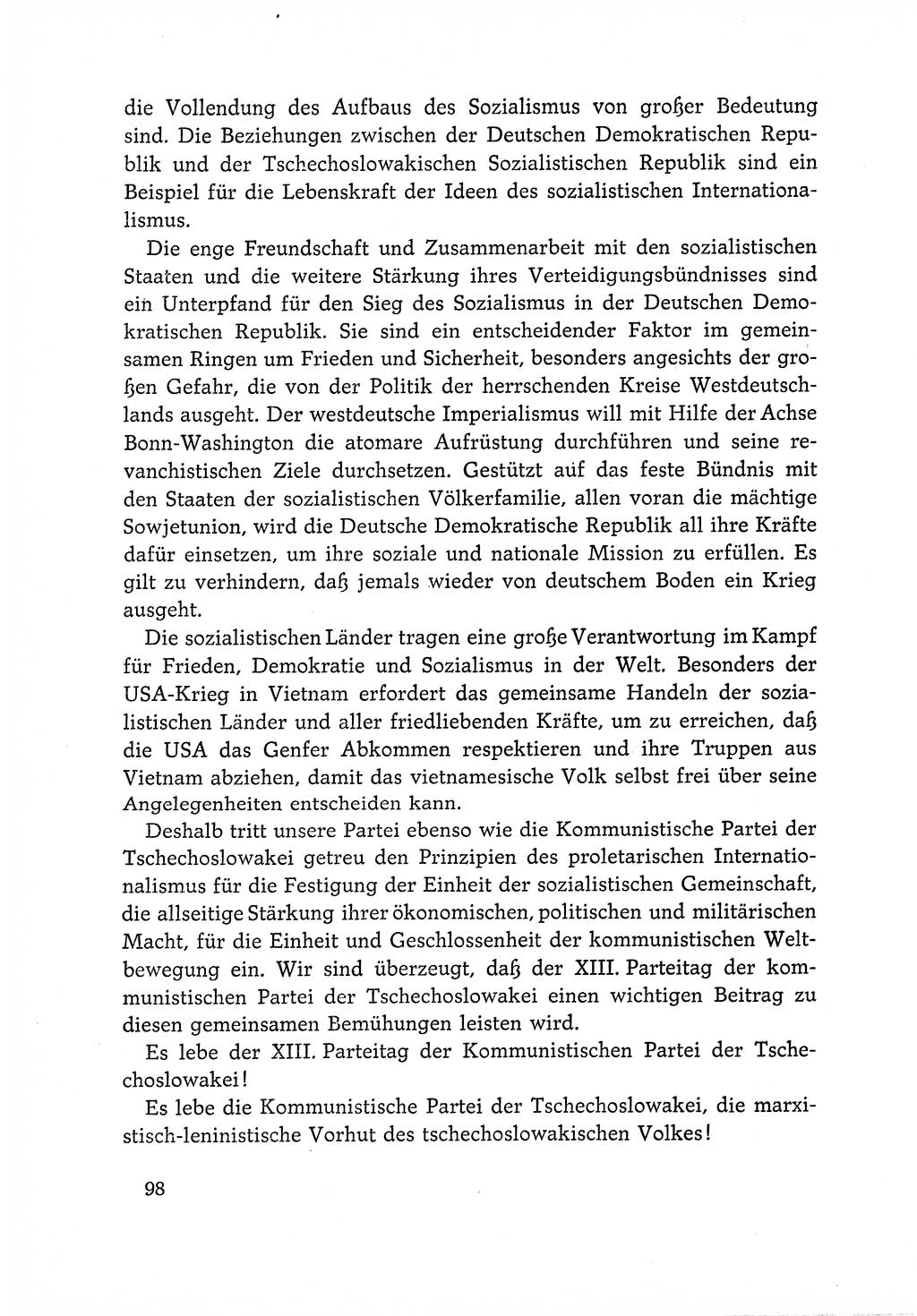 Dokumente der Sozialistischen Einheitspartei Deutschlands (SED) [Deutsche Demokratische Republik (DDR)] 1966-1967, Seite 98 (Dok. SED DDR 1966-1967, S. 98)