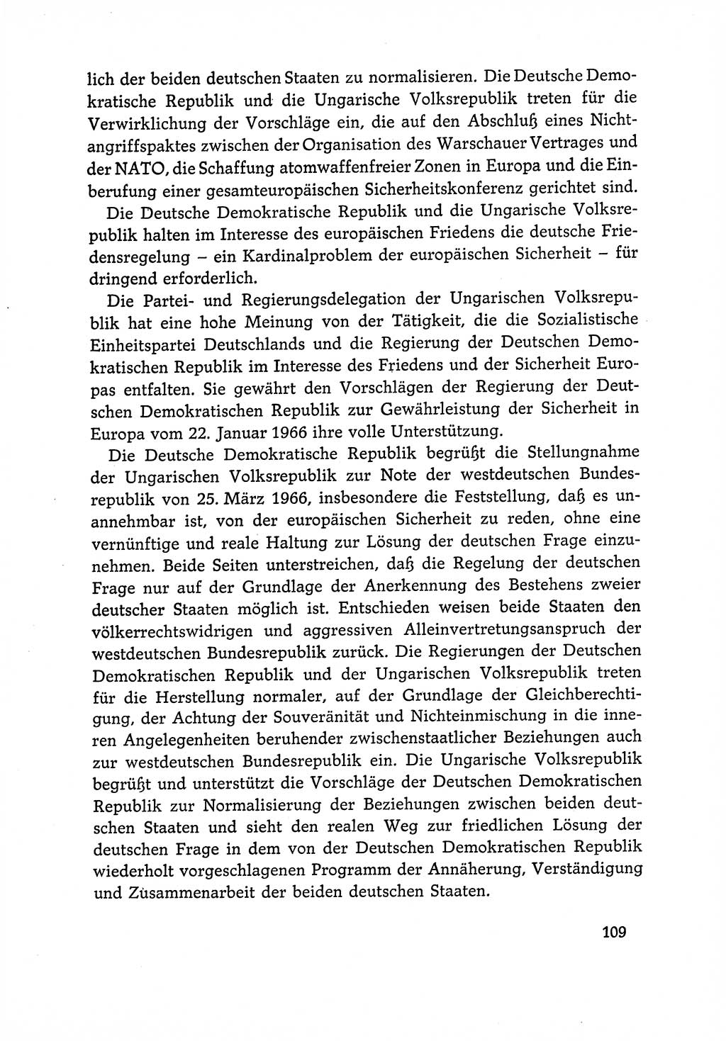 Dokumente der Sozialistischen Einheitspartei Deutschlands (SED) [Deutsche Demokratische Republik (DDR)] 1966-1967, Seite 109 (Dok. SED DDR 1966-1967, S. 109)