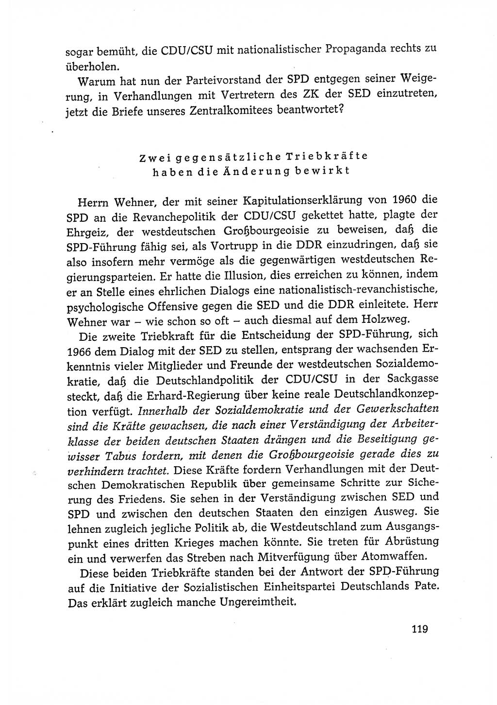 Dokumente der Sozialistischen Einheitspartei Deutschlands (SED) [Deutsche Demokratische Republik (DDR)] 1966-1967, Seite 119 (Dok. SED DDR 1966-1967, S. 119)