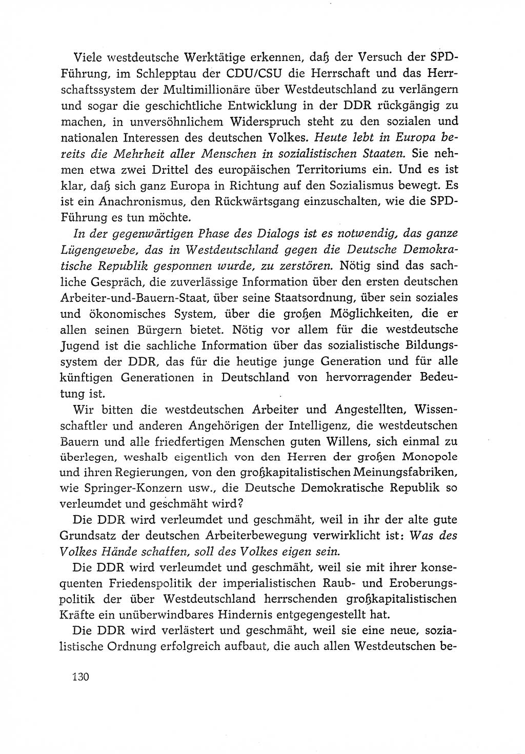 Dokumente der Sozialistischen Einheitspartei Deutschlands (SED) [Deutsche Demokratische Republik (DDR)] 1966-1967, Seite 130 (Dok. SED DDR 1966-1967, S. 130)