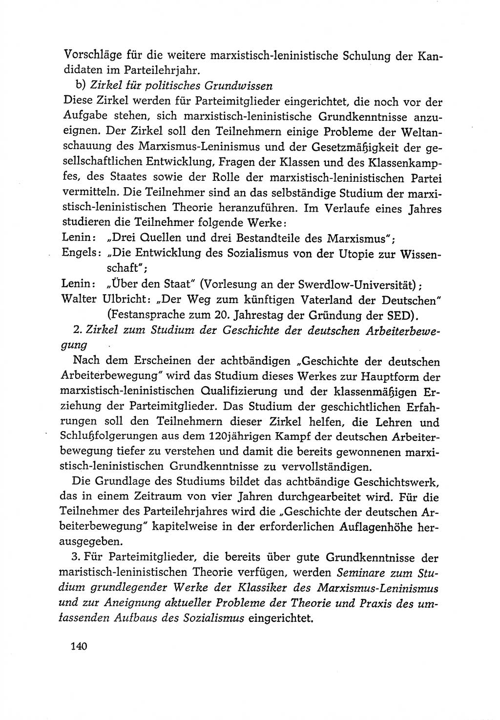 Dokumente der Sozialistischen Einheitspartei Deutschlands (SED) [Deutsche Demokratische Republik (DDR)] 1966-1967, Seite 140 (Dok. SED DDR 1966-1967, S. 140)