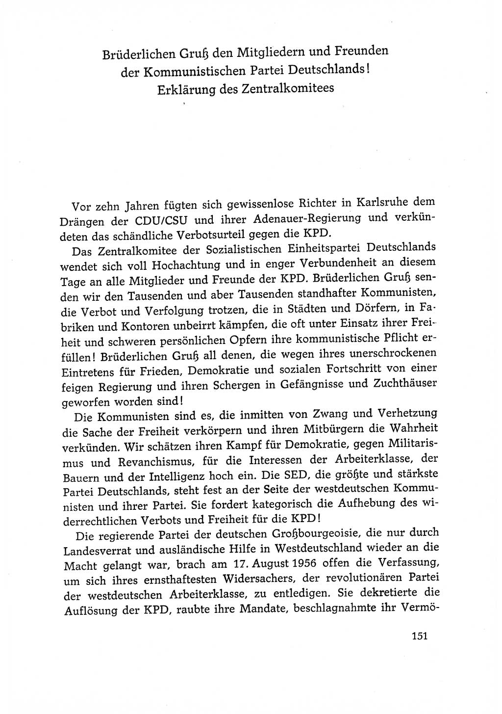 Dokumente der Sozialistischen Einheitspartei Deutschlands (SED) [Deutsche Demokratische Republik (DDR)] 1966-1967, Seite 151 (Dok. SED DDR 1966-1967, S. 151)