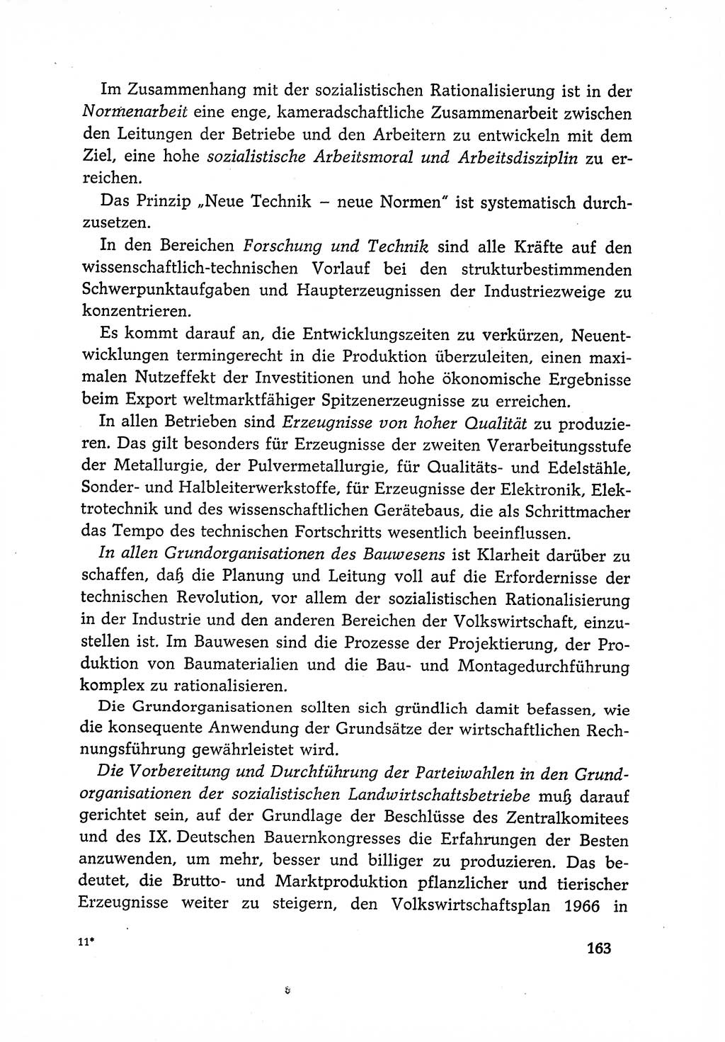 Dokumente der Sozialistischen Einheitspartei Deutschlands (SED) [Deutsche Demokratische Republik (DDR)] 1966-1967, Seite 163 (Dok. SED DDR 1966-1967, S. 163)