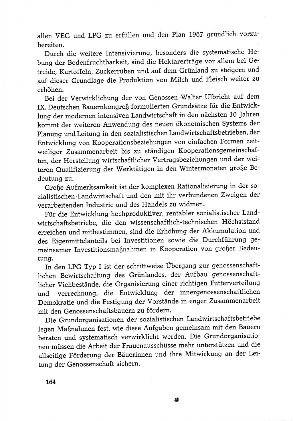 Dokumente der Sozialistischen Einheitspartei Deutschlands (SED) [Deutsche Demokratische Republik (DDR)] 1966-1967, Seite 164 (Dok. SED DDR 1966-1967, S. 164)