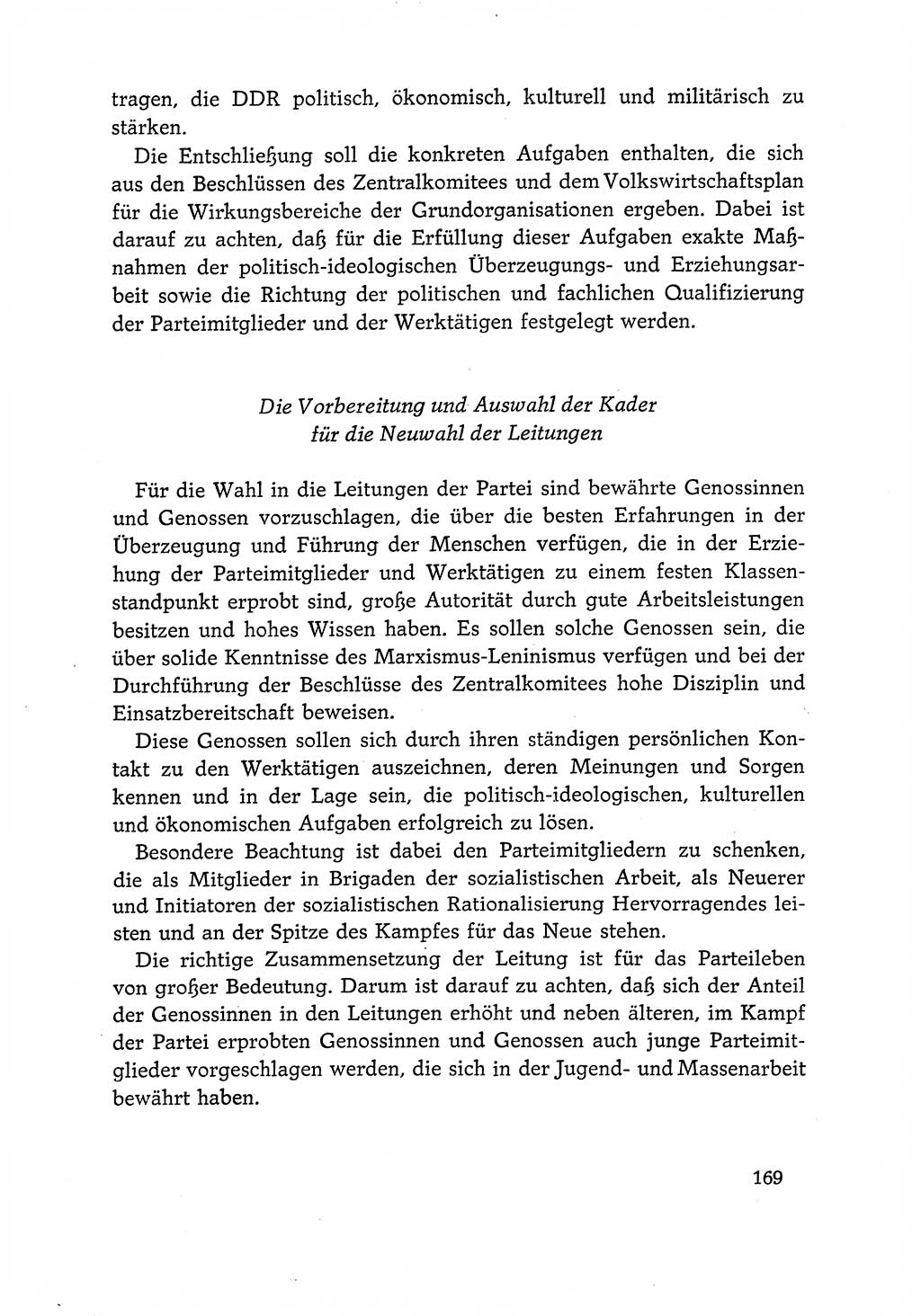 Dokumente der Sozialistischen Einheitspartei Deutschlands (SED) [Deutsche Demokratische Republik (DDR)] 1966-1967, Seite 169 (Dok. SED DDR 1966-1967, S. 169)