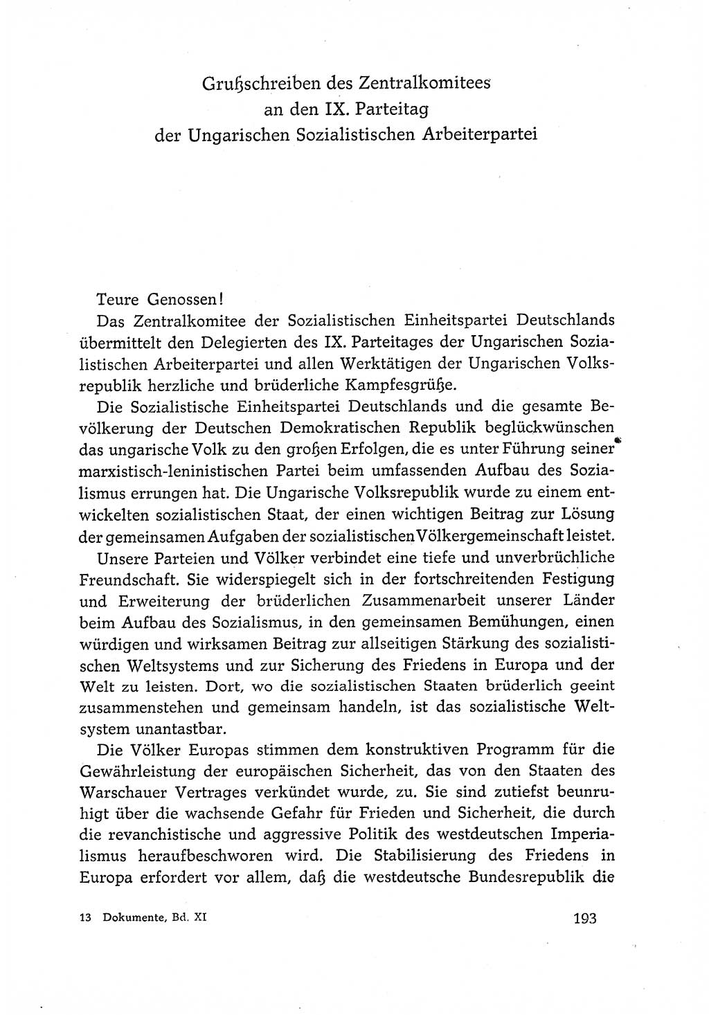 Dokumente der Sozialistischen Einheitspartei Deutschlands (SED) [Deutsche Demokratische Republik (DDR)] 1966-1967, Seite 193 (Dok. SED DDR 1966-1967, S. 193)