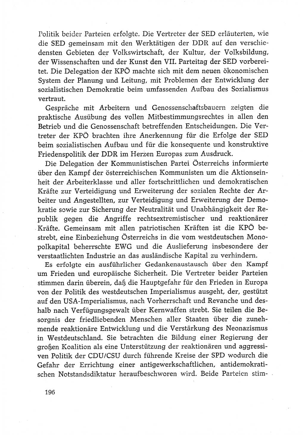 Dokumente der Sozialistischen Einheitspartei Deutschlands (SED) [Deutsche Demokratische Republik (DDR)] 1966-1967, Seite 196 (Dok. SED DDR 1966-1967, S. 196)
