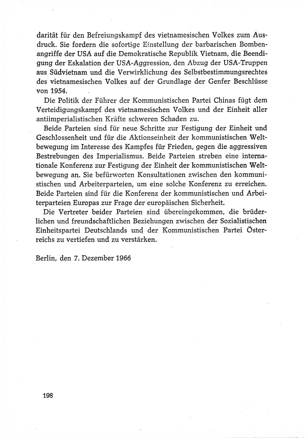 Dokumente der Sozialistischen Einheitspartei Deutschlands (SED) [Deutsche Demokratische Republik (DDR)] 1966-1967, Seite 198 (Dok. SED DDR 1966-1967, S. 198)