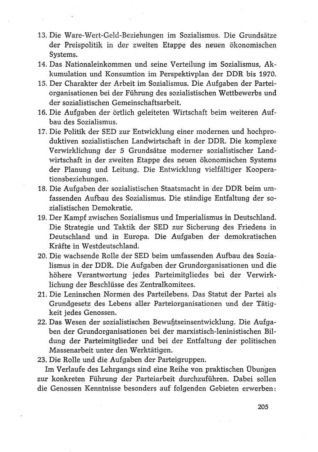 Dokumente der Sozialistischen Einheitspartei Deutschlands (SED) [Deutsche Demokratische Republik (DDR)] 1966-1967, Seite 205 (Dok. SED DDR 1966-1967, S. 205)