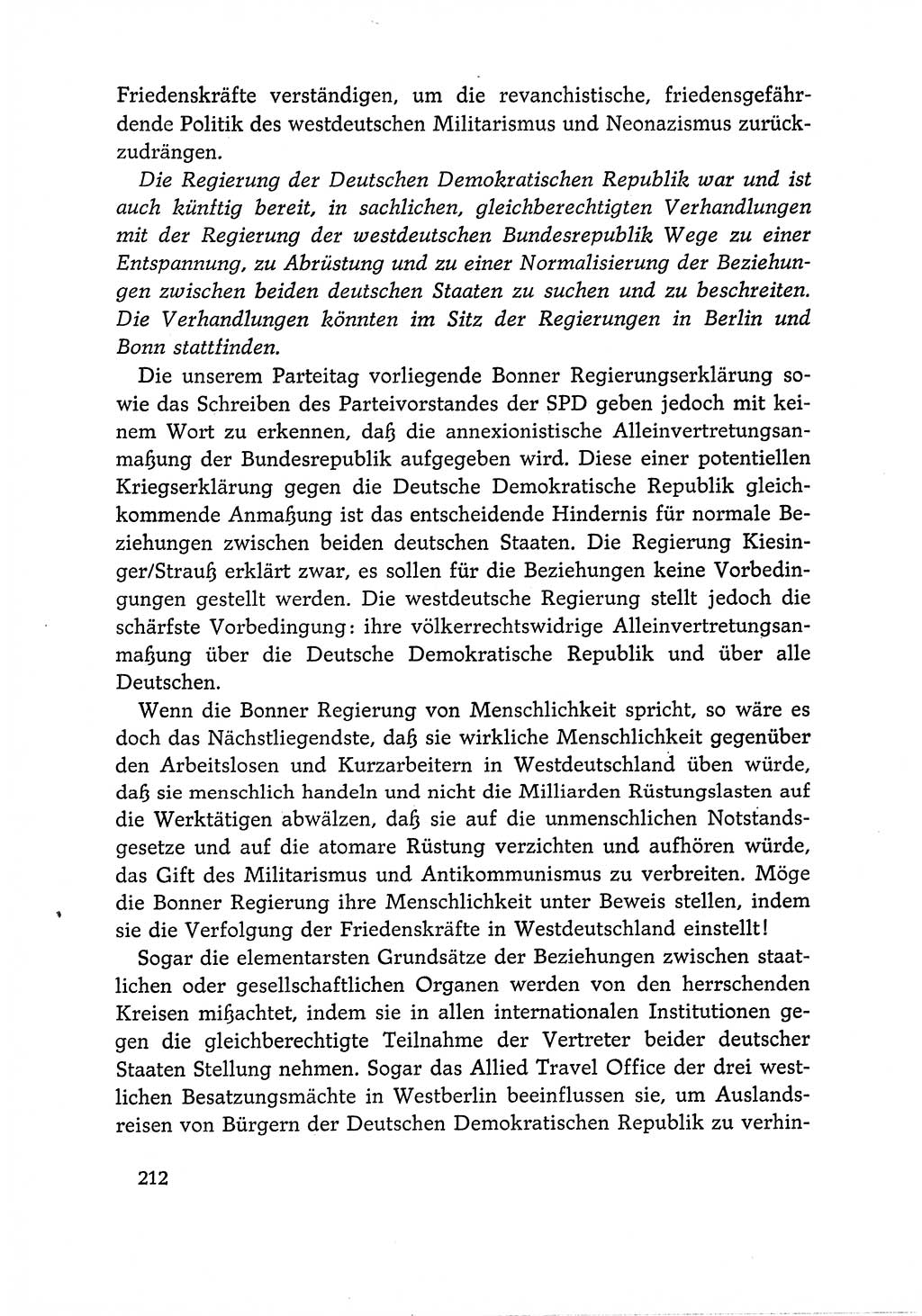 Dokumente der Sozialistischen Einheitspartei Deutschlands (SED) [Deutsche Demokratische Republik (DDR)] 1966-1967, Seite 212 (Dok. SED DDR 1966-1967, S. 212)