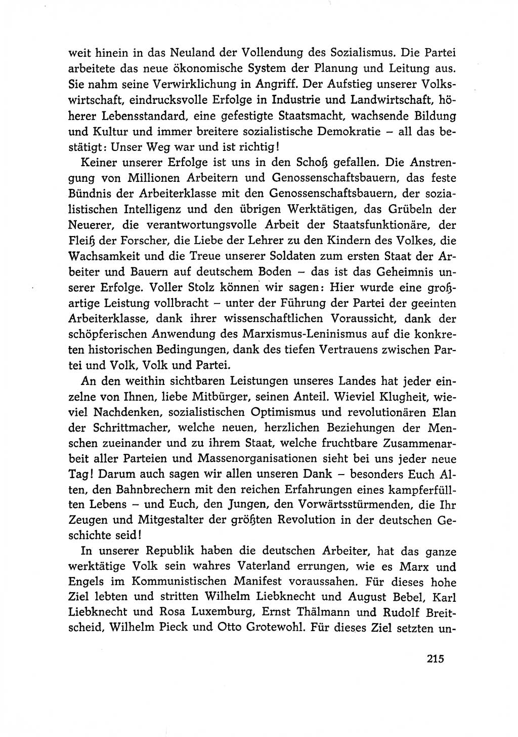 Dokumente der Sozialistischen Einheitspartei Deutschlands (SED) [Deutsche Demokratische Republik (DDR)] 1966-1967, Seite 215 (Dok. SED DDR 1966-1967, S. 215)