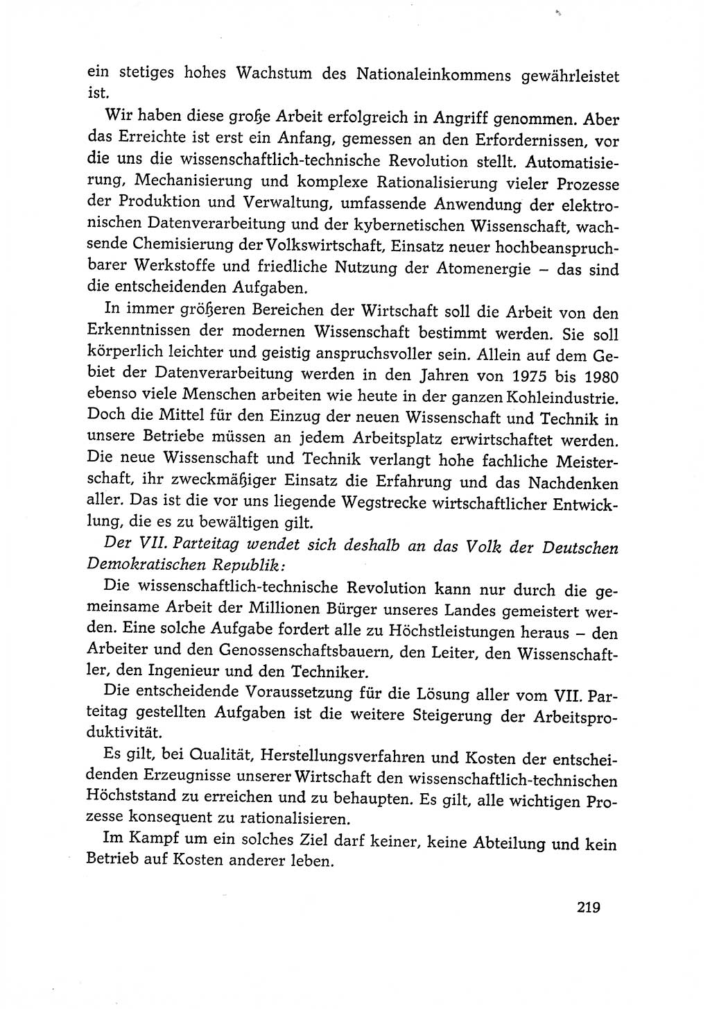 Dokumente der Sozialistischen Einheitspartei Deutschlands (SED) [Deutsche Demokratische Republik (DDR)] 1966-1967, Seite 219 (Dok. SED DDR 1966-1967, S. 219)