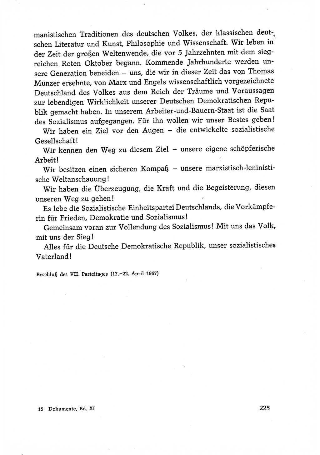Dokumente der Sozialistischen Einheitspartei Deutschlands (SED) [Deutsche Demokratische Republik (DDR)] 1966-1967, Seite 225 (Dok. SED DDR 1966-1967, S. 225)