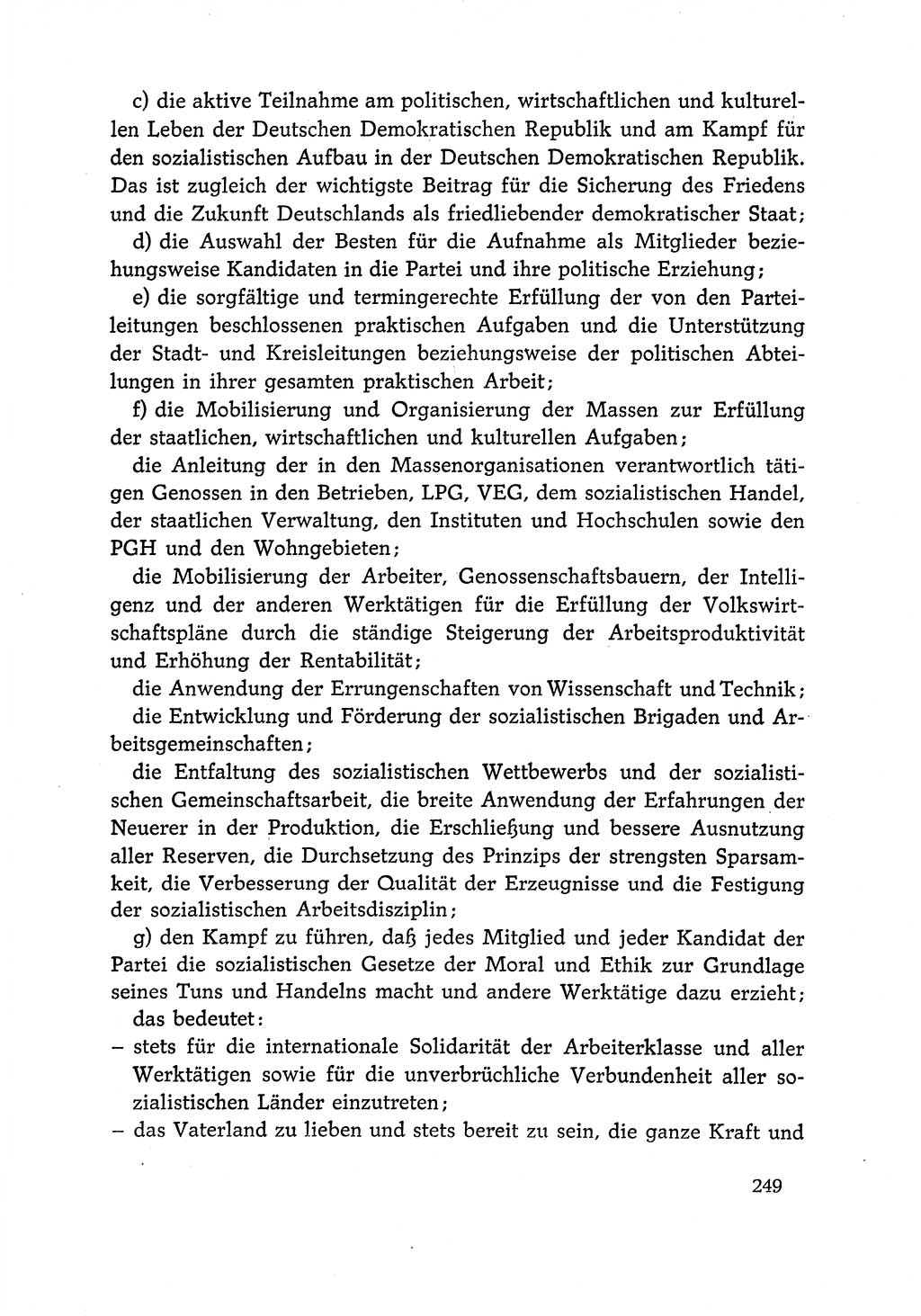 Dokumente der Sozialistischen Einheitspartei Deutschlands (SED) [Deutsche Demokratische Republik (DDR)] 1966-1967, Seite 249 (Dok. SED DDR 1966-1967, S. 249)