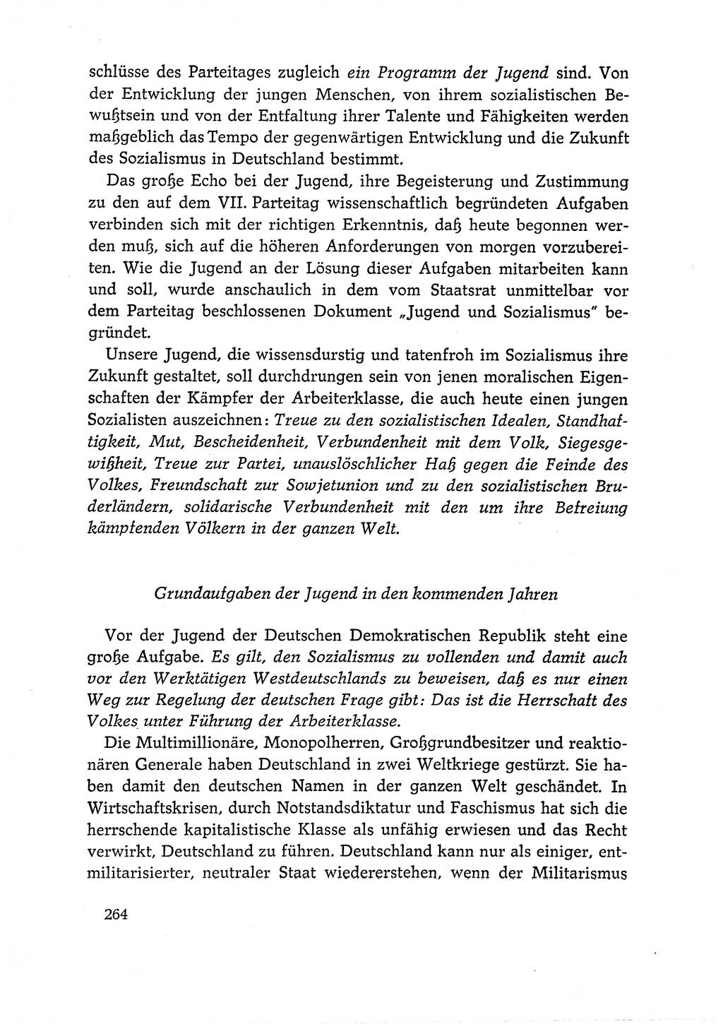 Dokumente der Sozialistischen Einheitspartei Deutschlands (SED) [Deutsche Demokratische Republik (DDR)] 1966-1967, Seite 264 (Dok. SED DDR 1966-1967, S. 264)
