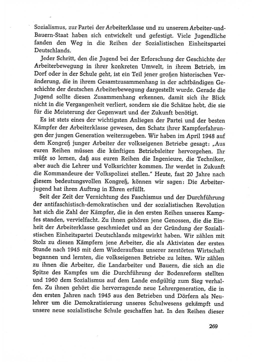 Dokumente der Sozialistischen Einheitspartei Deutschlands (SED) [Deutsche Demokratische Republik (DDR)] 1966-1967, Seite 269 (Dok. SED DDR 1966-1967, S. 269)