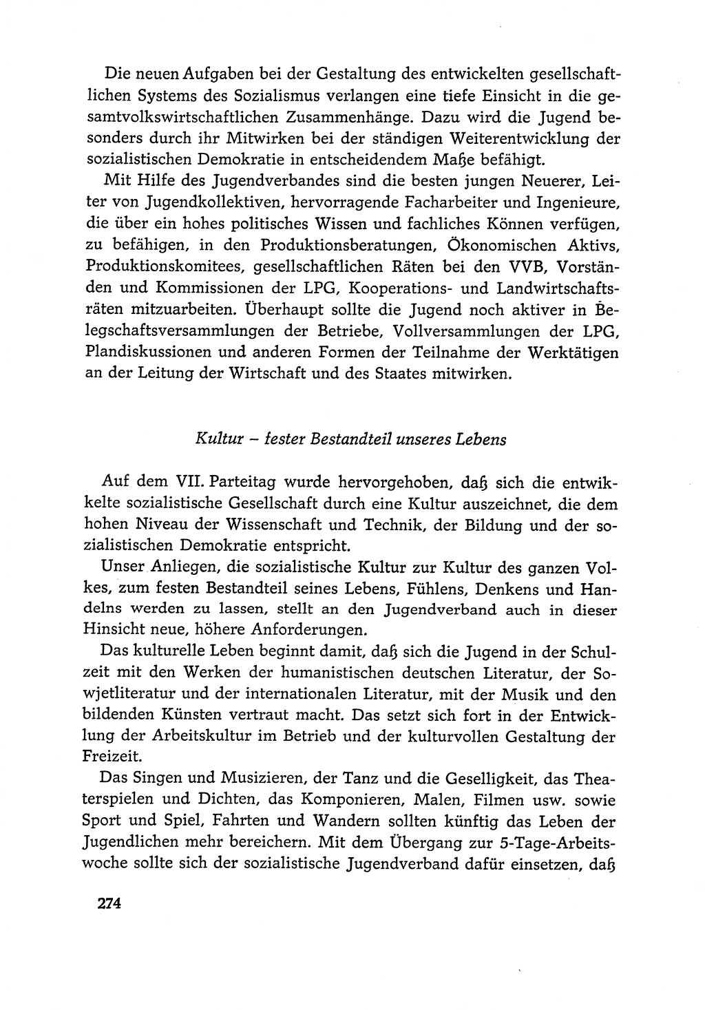 Dokumente der Sozialistischen Einheitspartei Deutschlands (SED) [Deutsche Demokratische Republik (DDR)] 1966-1967, Seite 274 (Dok. SED DDR 1966-1967, S. 274)