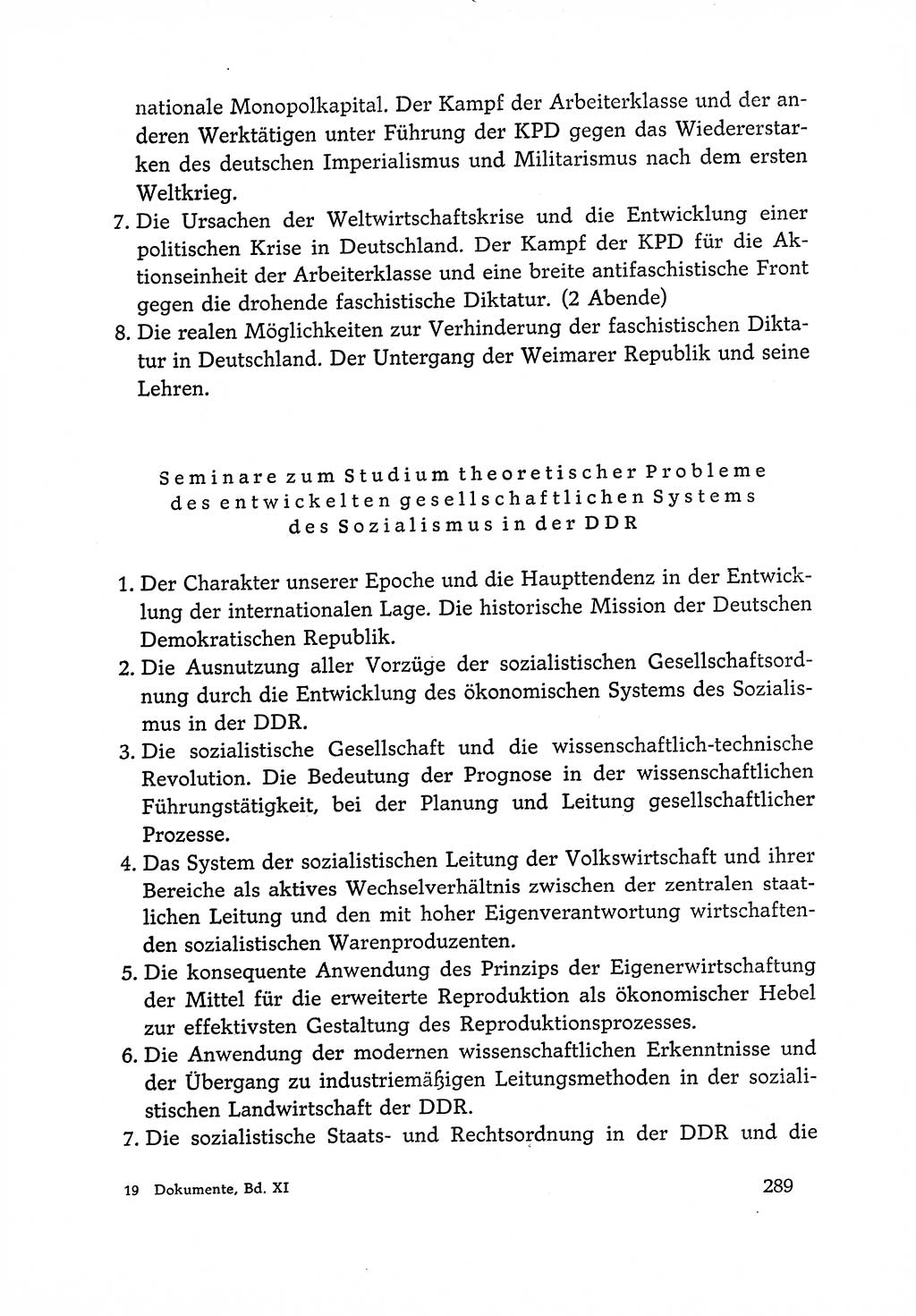 Dokumente der Sozialistischen Einheitspartei Deutschlands (SED) [Deutsche Demokratische Republik (DDR)] 1966-1967, Seite 289 (Dok. SED DDR 1966-1967, S. 289)
