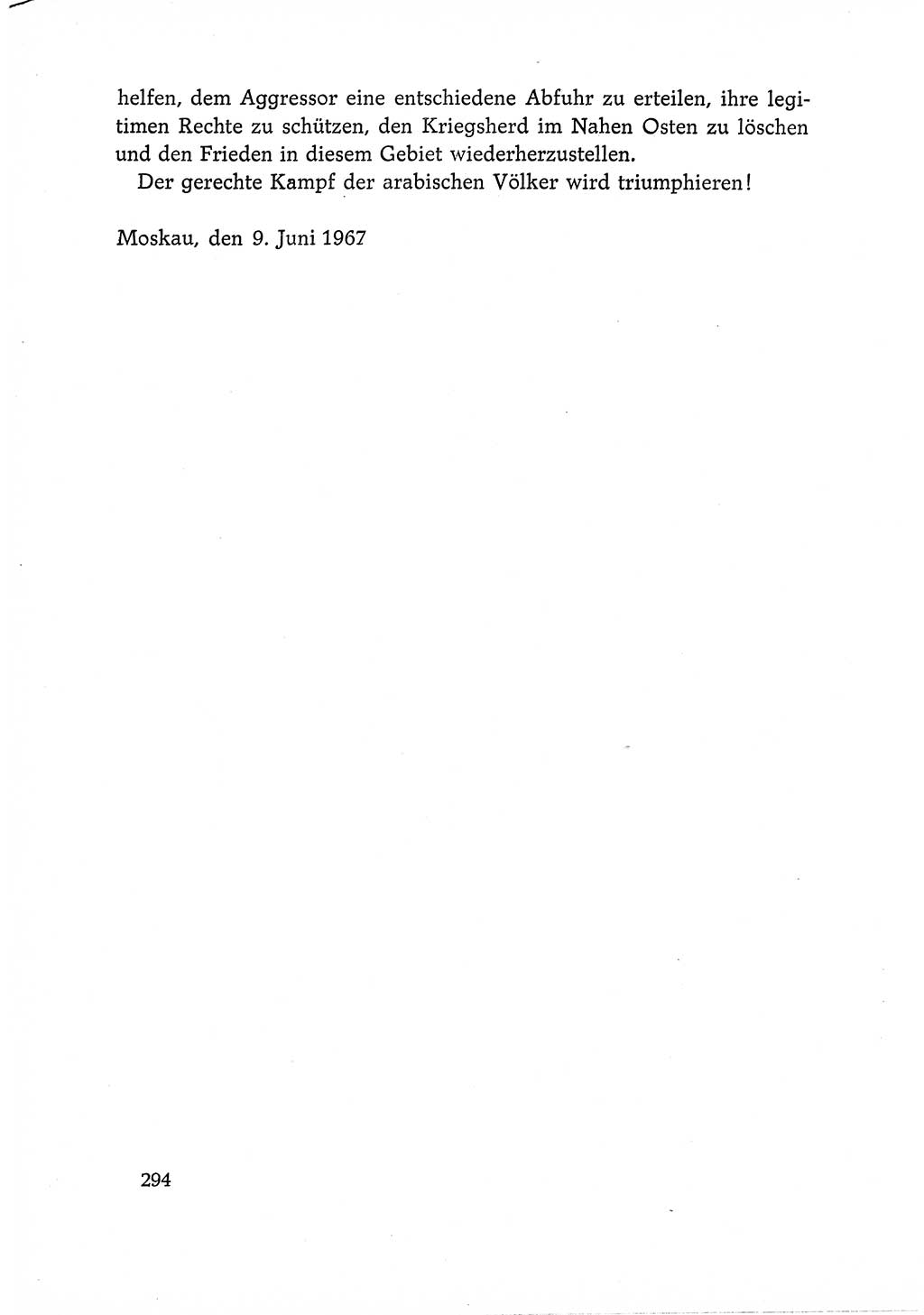 Dokumente der Sozialistischen Einheitspartei Deutschlands (SED) [Deutsche Demokratische Republik (DDR)] 1966-1967, Seite 294 (Dok. SED DDR 1966-1967, S. 294)