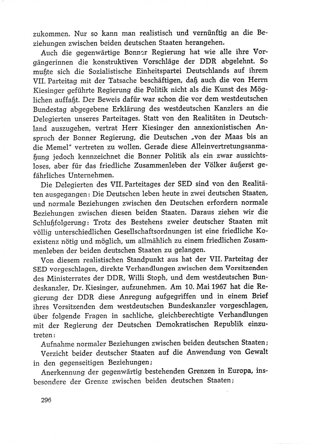 Dokumente der Sozialistischen Einheitspartei Deutschlands (SED) [Deutsche Demokratische Republik (DDR)] 1966-1967, Seite 296 (Dok. SED DDR 1966-1967, S. 296)