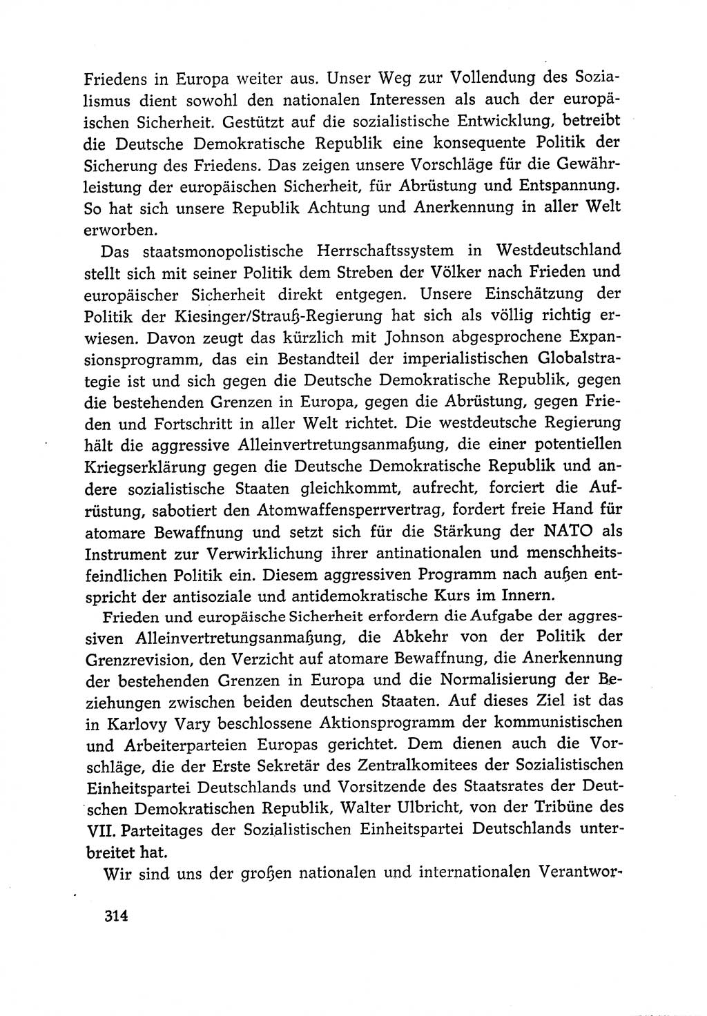 Dokumente der Sozialistischen Einheitspartei Deutschlands (SED) [Deutsche Demokratische Republik (DDR)] 1966-1967, Seite 314 (Dok. SED DDR 1966-1967, S. 314)