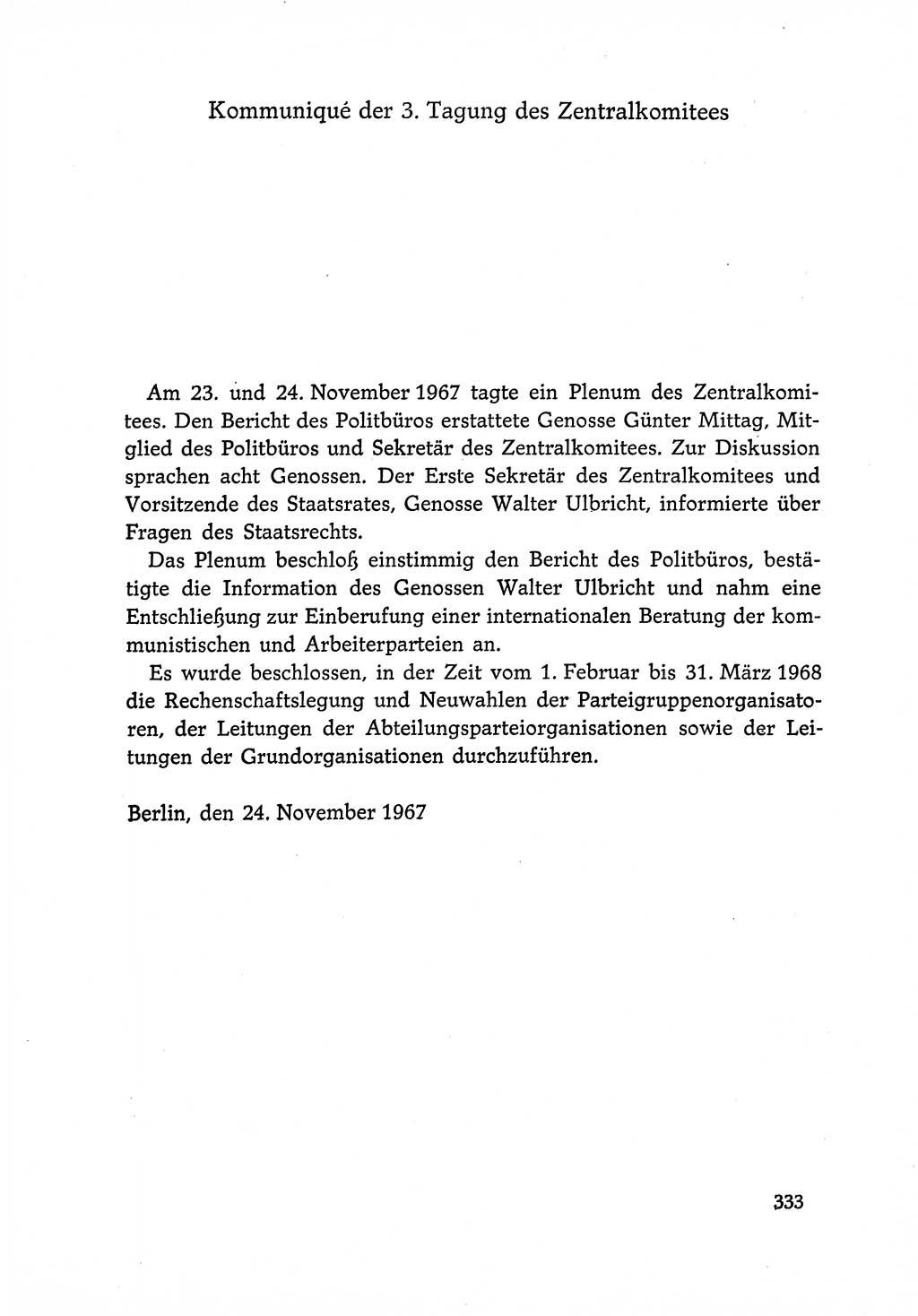 Dokumente der Sozialistischen Einheitspartei Deutschlands (SED) [Deutsche Demokratische Republik (DDR)] 1966-1967, Seite 333 (Dok. SED DDR 1966-1967, S. 333)