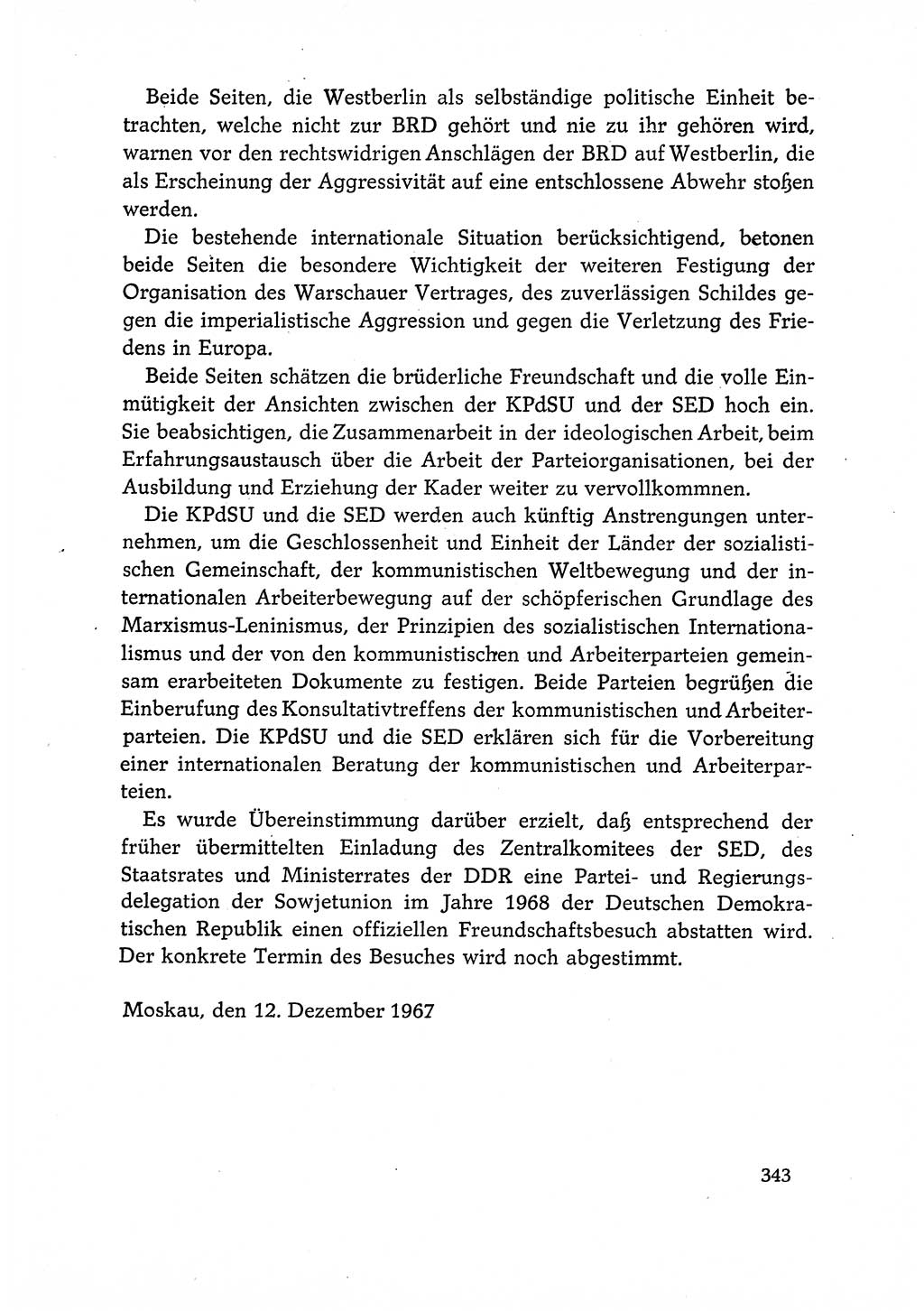 Dokumente der Sozialistischen Einheitspartei Deutschlands (SED) [Deutsche Demokratische Republik (DDR)] 1966-1967, Seite 343 (Dok. SED DDR 1966-1967, S. 343)