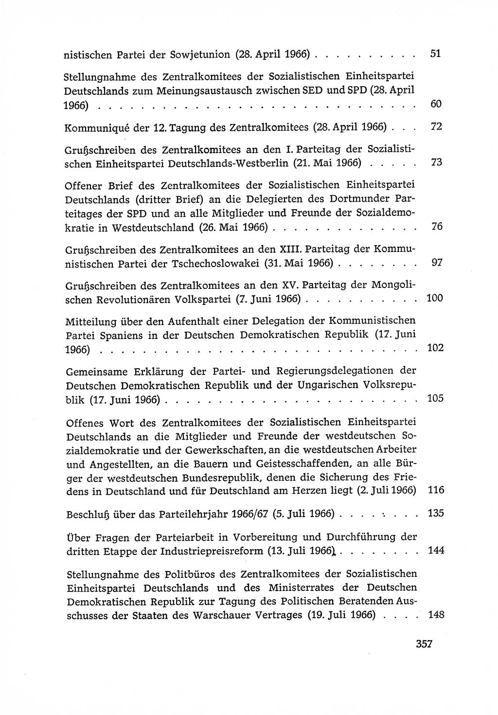 Dokumente der Sozialistischen Einheitspartei Deutschlands (SED) [Deutsche Demokratische Republik (DDR)] 1966-1967, Seite 357 (Dok. SED DDR 1966-1967, S. 357)