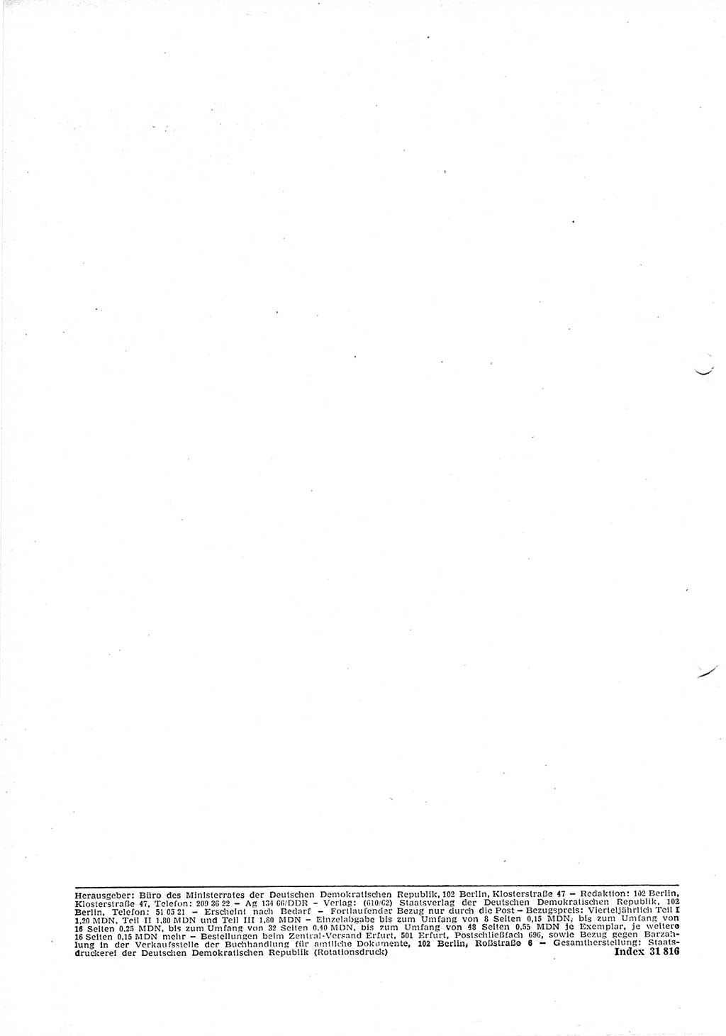 Gesetzblatt (GBl.) der Deutschen Demokratischen Republik (DDR) Teil Ⅰ 1966, Seite 24 (GBl. DDR Ⅰ 1966, S. 24)