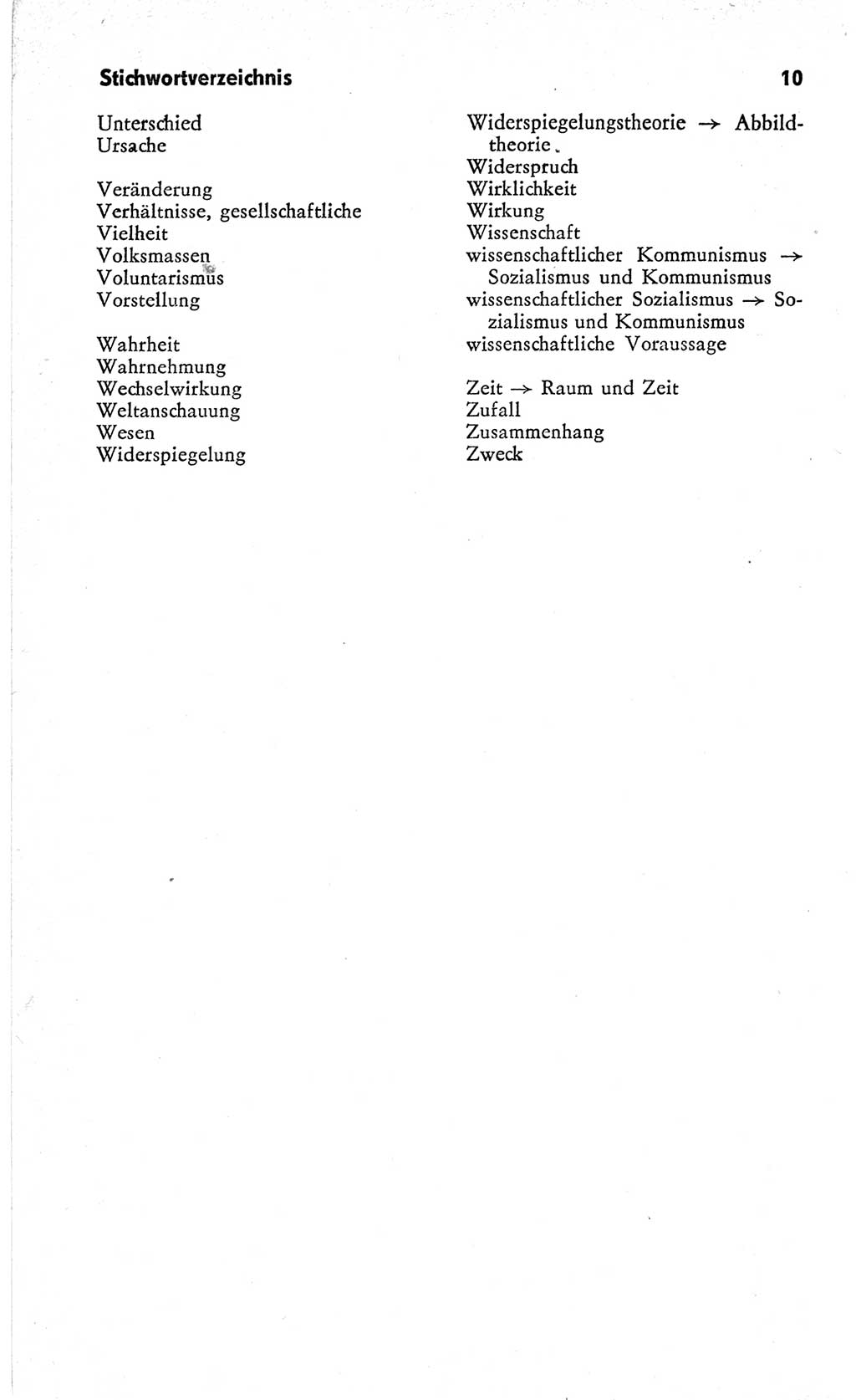 Kleines Wörterbuch der marxistisch-leninistischen Philosophie [Deutsche Demokratische Republik (DDR)] 1966, Seite 10 (Kl. Wb. ML Phil. DDR 1966, S. 10)