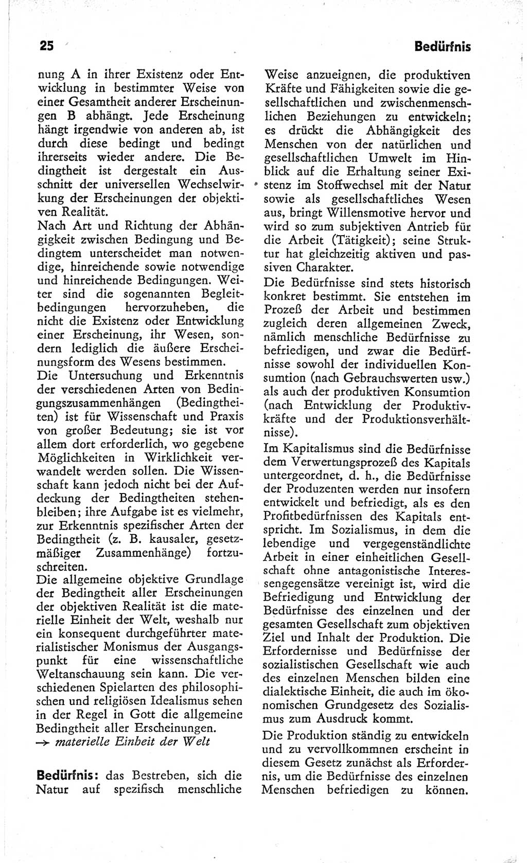 Kleines Wörterbuch der marxistisch-leninistischen Philosophie [Deutsche Demokratische Republik (DDR)] 1966, Seite 25 (Kl. Wb. ML Phil. DDR 1966, S. 25)