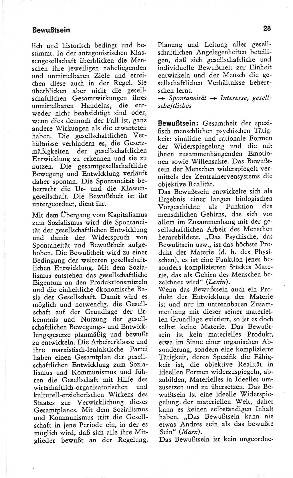 Kleines Wörterbuch der marxistisch-leninistischen Philosophie [Deutsche Demokratische Republik (DDR)] 1966, Seite 28 (Kl. Wb. ML Phil. DDR 1966, S. 28)