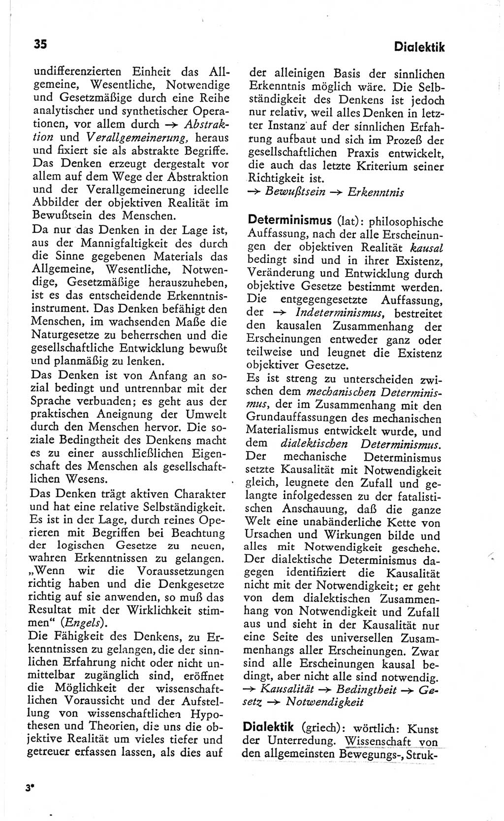 Kleines Wörterbuch der marxistisch-leninistischen Philosophie [Deutsche Demokratische Republik (DDR)] 1966, Seite 35 (Kl. Wb. ML Phil. DDR 1966, S. 35)