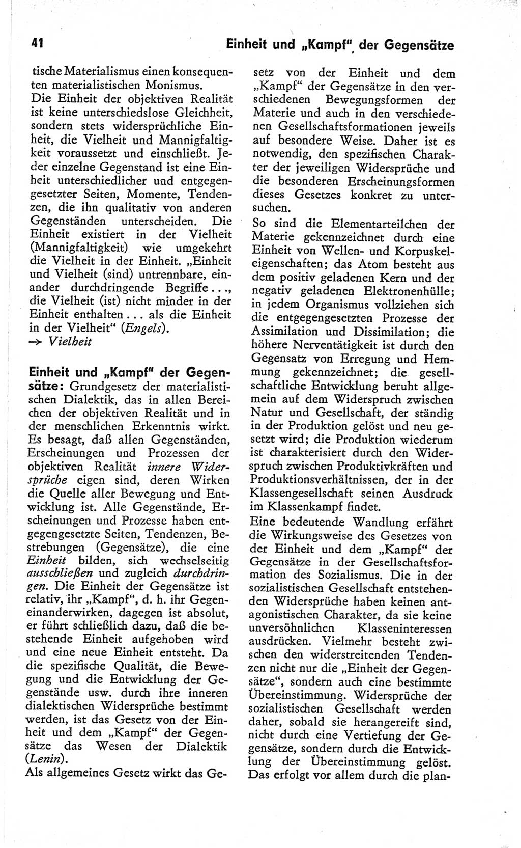 Kleines Wörterbuch der marxistisch-leninistischen Philosophie [Deutsche Demokratische Republik (DDR)] 1966, Seite 41 (Kl. Wb. ML Phil. DDR 1966, S. 41)