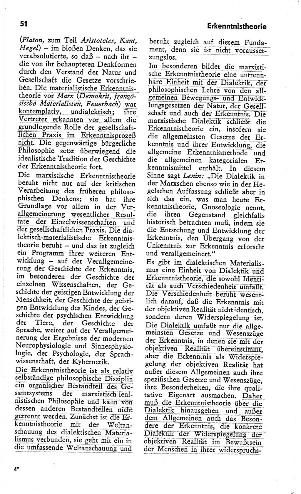 Kleines Wörterbuch der marxistisch-leninistischen Philosophie [Deutsche Demokratische Republik (DDR)] 1966, Seite 51 (Kl. Wb. ML Phil. DDR 1966, S. 51)